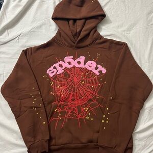 Sp5der Web Hoodie Brown